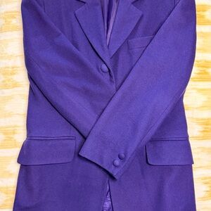 The Limited Collection Women's Purple Wool And Cashmere Blazer Sz Med, Italian